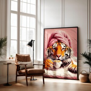 Eclectic Tiger Art Print: Whimsical Animal Wall Art (Digital Download)