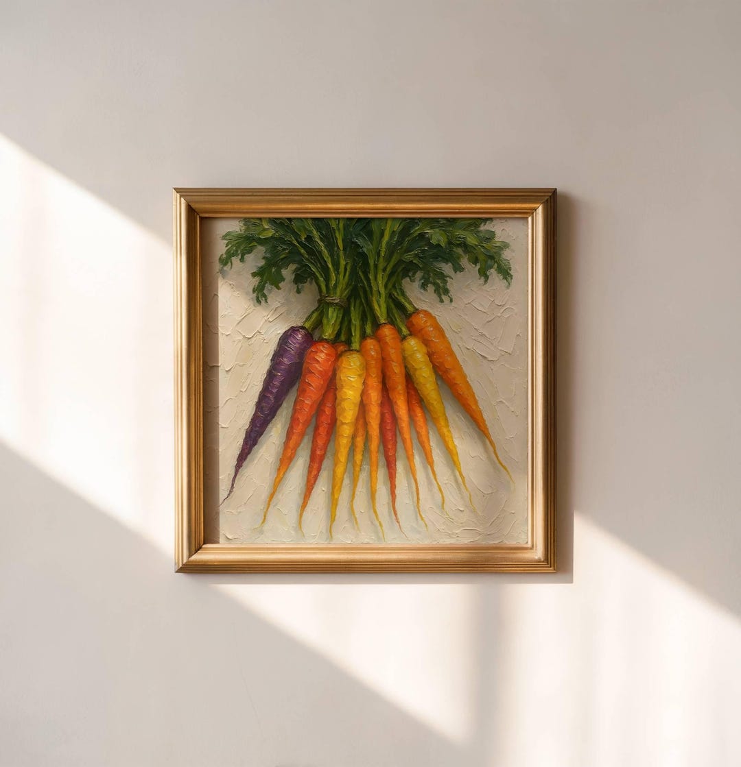 Carrots Art Print: Eclectic Kitchen Wall Decor (digital Download) - Etsy