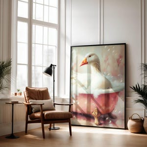 Eclectic Goose Art Print: Whimsical Nursery Wall Decor (Digital Download)