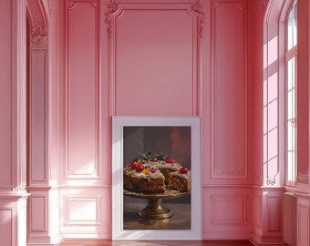 Cake Art Print: Eclectic Kitchen Wall Decor (Digital Download)