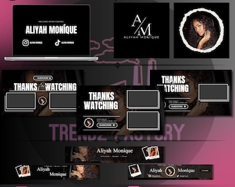 YouTube Branding Kit, Editable Canva Templates (Digital Download)