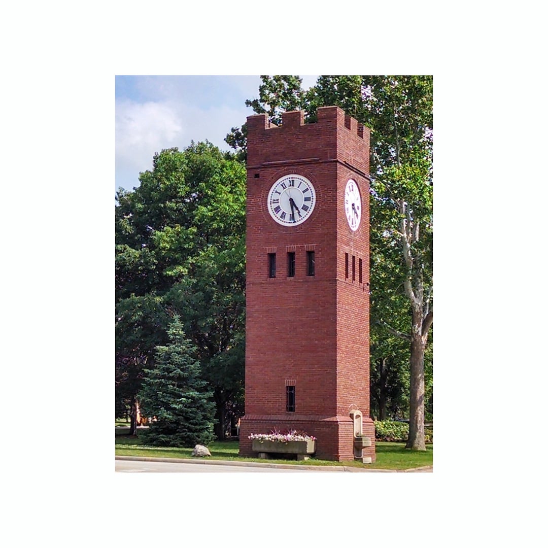 Hudson Clock Tower Photo in Summer, 8x10 Inches, Color Photo, Ohio Wall ...