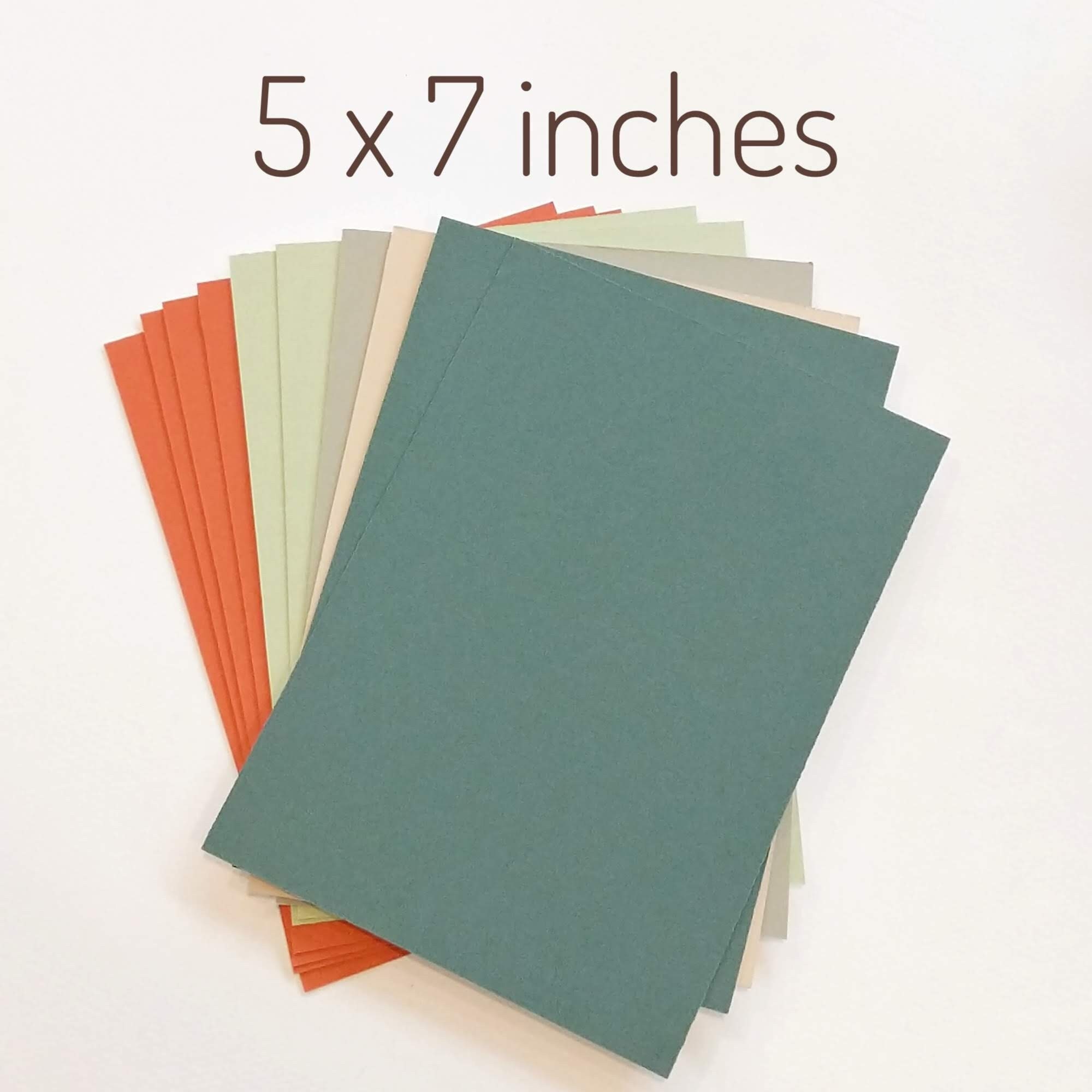 5x7 Inch Mat Board Pack, 10 Pieces, Mixed Colors, Hand Cut Art Supplies