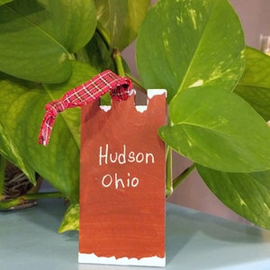 Hudson Clocktower Ornament, The Mouse On The Clock Tower Ornament, Handmade Wooden Ornament, 4 x 2 inches, Hudson Ohio Gift, Christmas Gift image 4