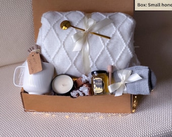 Surgery Recovery Gift Box: Blanket, Journal & Honey