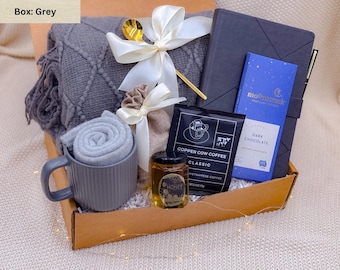 Corporate gift box : Employee Thank you with blanket, Mug and Treats