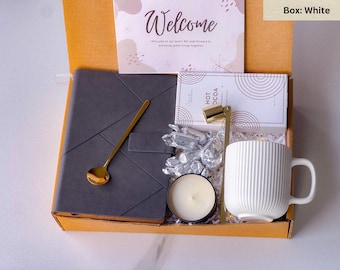New Job Gift Box: Congratulations Gift Set with Leather Journal