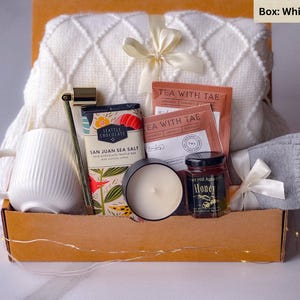 Hug In A Box, Encouragement Gift, Mom Gift Set, Hygge Gift Box, Thinking Of You Box, Cozy Care Package, Self Care Basket, Blanket Gift Box