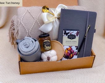 Hygge Gift Box: Blanket, Mug, Socks - Thinking of You Care Package