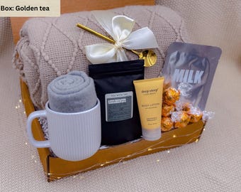 Thank You Gift Box, Tea, Blanket, Socks, Spa Set
