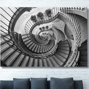 Maurits Cornelis Escher  Stairs Optical Illusion   Print on Canvas,Maurits Cornelis Escher Fine Art ,Reproduction Print ,Modern Wall Art 8