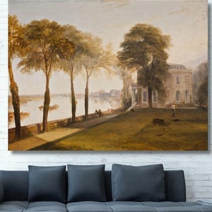 Joseph Mallord William Turner Print Terrace Early Summer Morning(1826),Turner artworks,Turner landspace print on canvas,Ready to hang 1