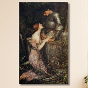 John William Waterhouse Print  Lamia and The Soldier 1905 on canvas,John William Waterhouse Painting,JW Waterhouse Fine art 1