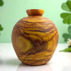 Handmade Olive Wood Vase, Mother&#39;s Day Gift,Decorative Vase, Flower Vase, Dried Flower Vase, Home Decor , Unique, Minimalist, Boho, Bud Vase
