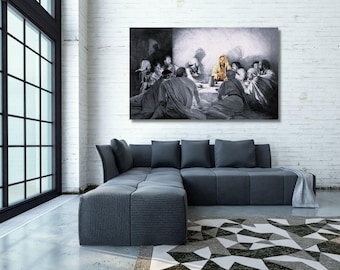 Jesus and Disciples Christan Canvas,Last Supper Canvas,Jesus Last Supper Wall Art, Dinning Room Decor,Religion wall art,Gift for Christmas10