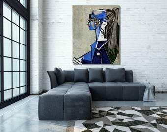 パブロ・ピカソ、緑の椅子に座るシルヴェット・ダヴィッドの肖像 1954