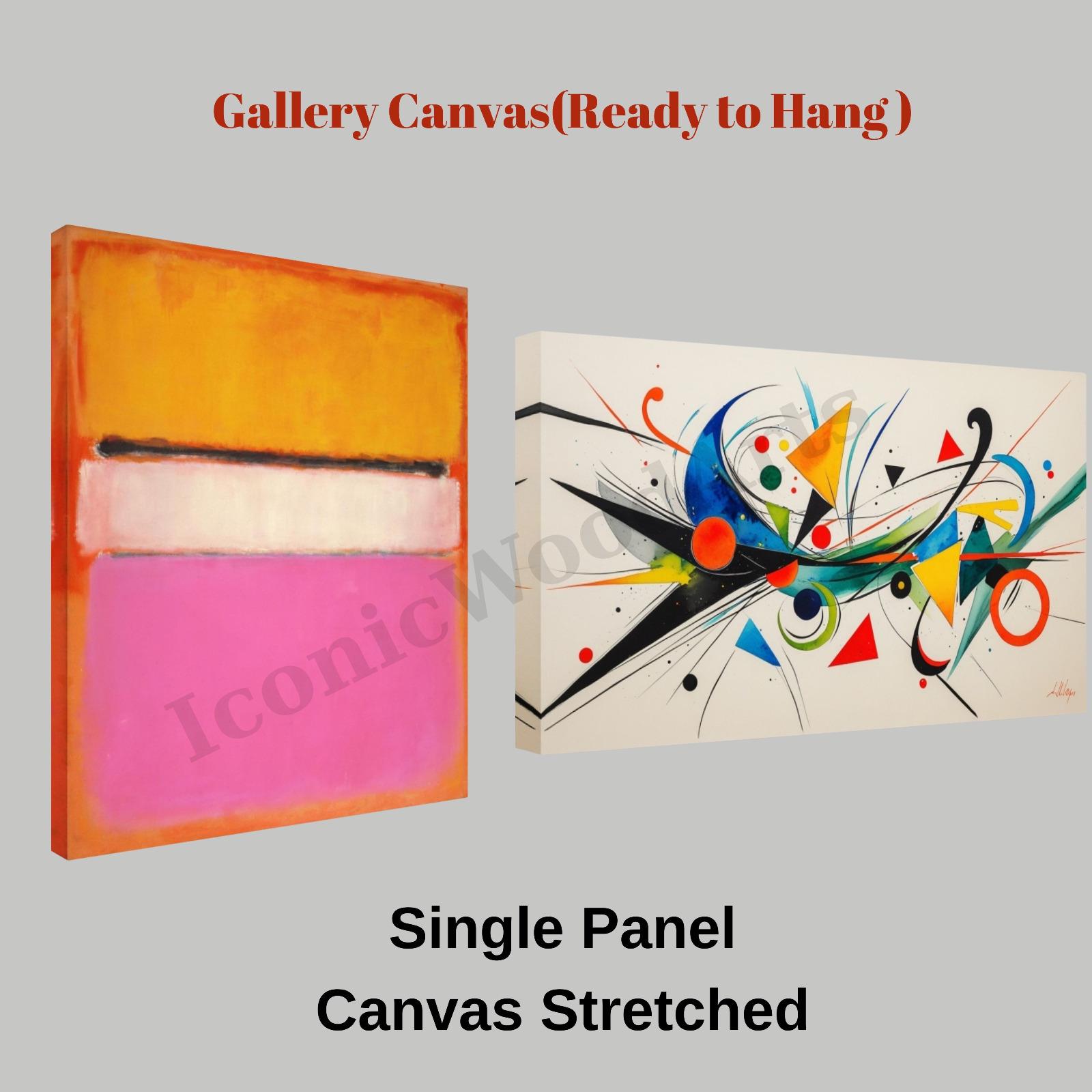 4-tlg. Zen Landschaft Poster Set - 35x35cm Bambus Stein Blumen Wandkunst