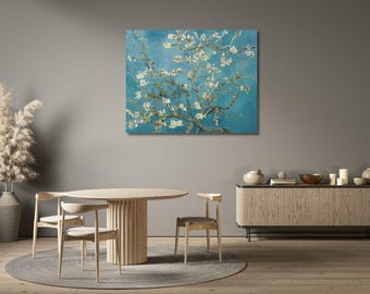 Almond Blossom by Vincent Van Gogh Oil Painting Canvas,Almond Blossom Van Gogh print canvas wall art,Large Almond Blossom Van Gogh Artworks1