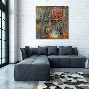 Gerhard Richter Print colorful Canvas,Gerhard Richter Paintings,Gerhard Richter Artworks, Home decor,Office Wall Decor 2