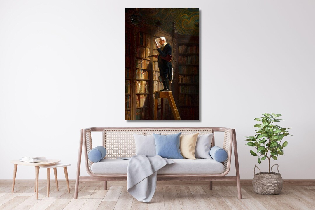 Carl Spitzweg Print the Bookworm on Canvas Wall Art, Carl Spitzweg ...