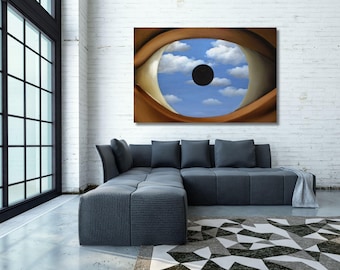 René Magritte 'homesickness' Canvas Print: Surrealist Lion Art