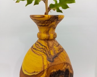 Handmade Olive Wood Vase, Decorative Vase, Flower Vase, Dried Flower Vase, Home Decor , Unique, Christmas Gift, Minimalist Vase, Boho Decor