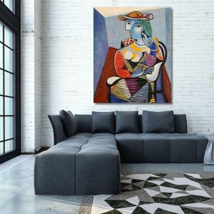 Pablo Picasso Print Portrait of Marie Therese Walter(1937),Picasso Painting,Picasso Wall Art ,Canvas Wall Art,Framed canvas,poster wall art