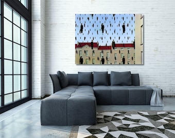 René Magritte  Print Golconda Canvas Wall Art  6