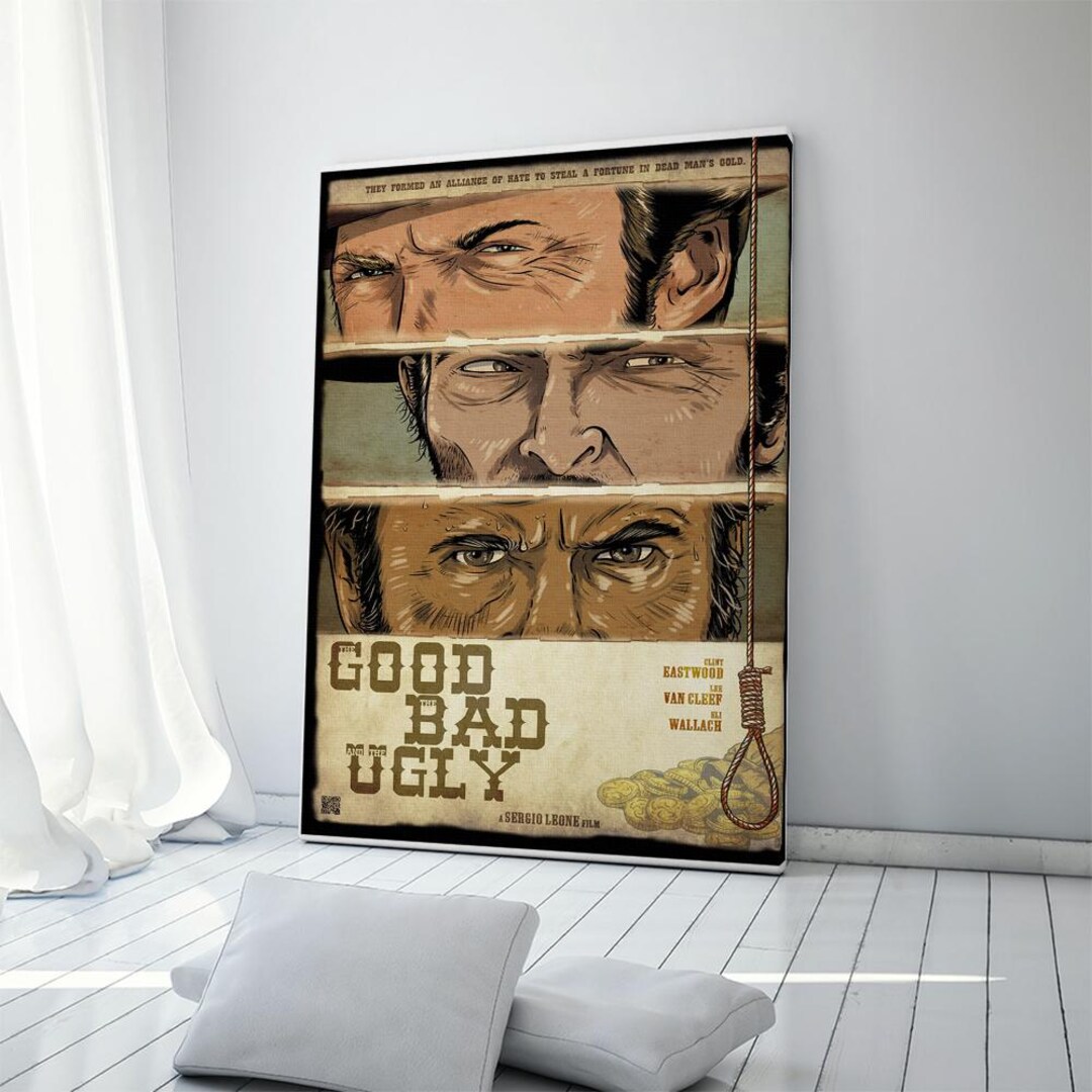 The Good, the Bad, and the Ugly,movie Poster,wrapped Frame Canvas ...