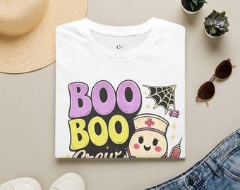 Boo Boo Crew Nurse Halloween Shirt, Spooky Ghost RN Tee