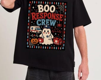 Boo Response Crew Halloween Ghost T-Shirt | Ghosts Jack-O'-Lanterns