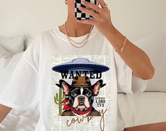 Vintage Cowboy Dog T-Shirt: Western Pet Lover Tee