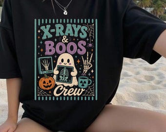 Radiology Tech Halloween Shirt, X-Rays Boos Crew Tee, Radiographer Gift