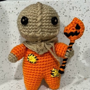 Trick 'r Treat, Its SAM! Crochet Amigurumi Sam Stuffie.