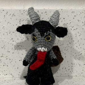 Krampus Crochet Amigurumi, Holiday Ornament, Krampusnacht Doll Figure