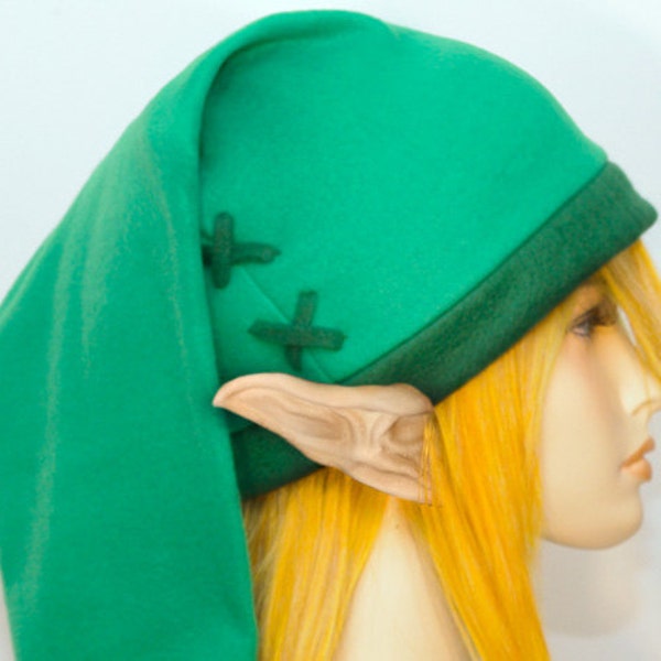 Legend of Zelda - Link cosplay cap in Kokiri green ( jade/emerald ) - hats by orgXIIIorg