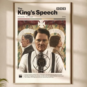 Jak zostać królem wydruk - Plakat filmu Jak zostać królem - Historia, wydruki filmów Toma Hoopera - Dekoracja ścienna do kina - Kolekcjonerskie przedmioty filmowe
