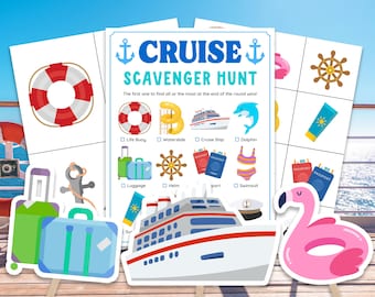 Cruise Scavenger Hunt Cruise Games Fun Cruise Activity for Kids Cruise Games Cruise Ship Game Cruise Family Game Family Cruise Printables