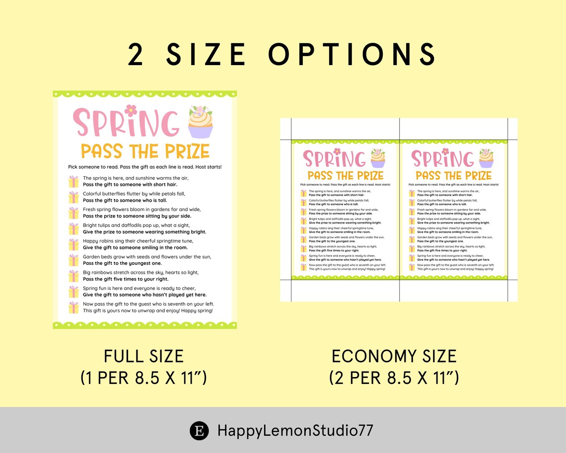 Spring Pass Spring Pass the Prize, Spring Pass the Gift, Spring Game for Kids ...