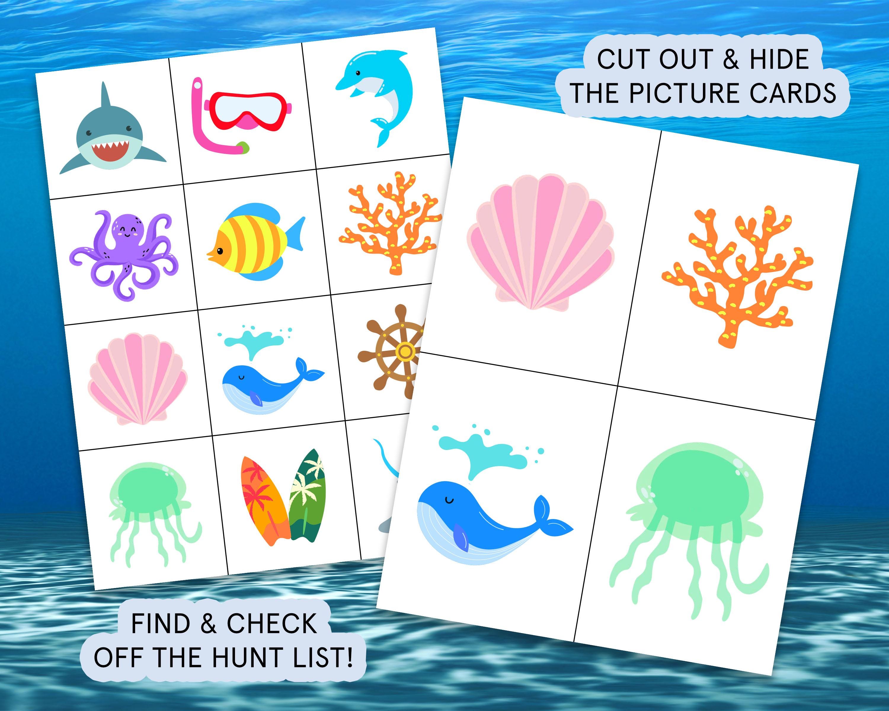 Shark Scavenger Hunt Game: Kids Shark Week Activities (digital Download ...