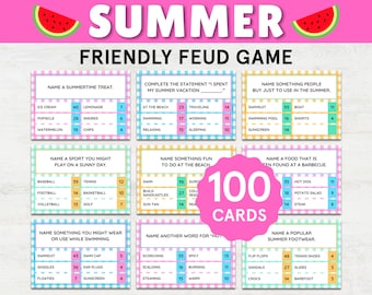 Juego amistoso de verano / Juegos de verano para niños y adultos / Juego de verano / Juegos para fiestas de verano / Juego familiar de verano / Juego familiar de actividades de verano