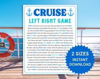 Cruise Left Right Game Cruise Games Fun Cruise Activities for Kids & Adults Cruise Ship Games Cruise Family Games Family Cruise Printables