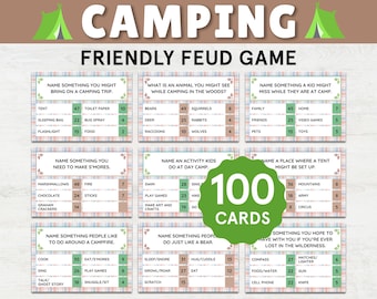 Camping Family Feud Game: Printable Camping Activities for Kids & Adults (Digital Download)