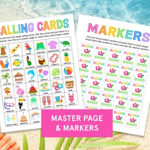 Aloha Bingo Luau Bingo Hawaii Bingo Sommarbingokort Utskrivbara Luau Partyspel Bingo Aloha Födelsedagsspel Hawaii Partyspel Luauspel bild 4