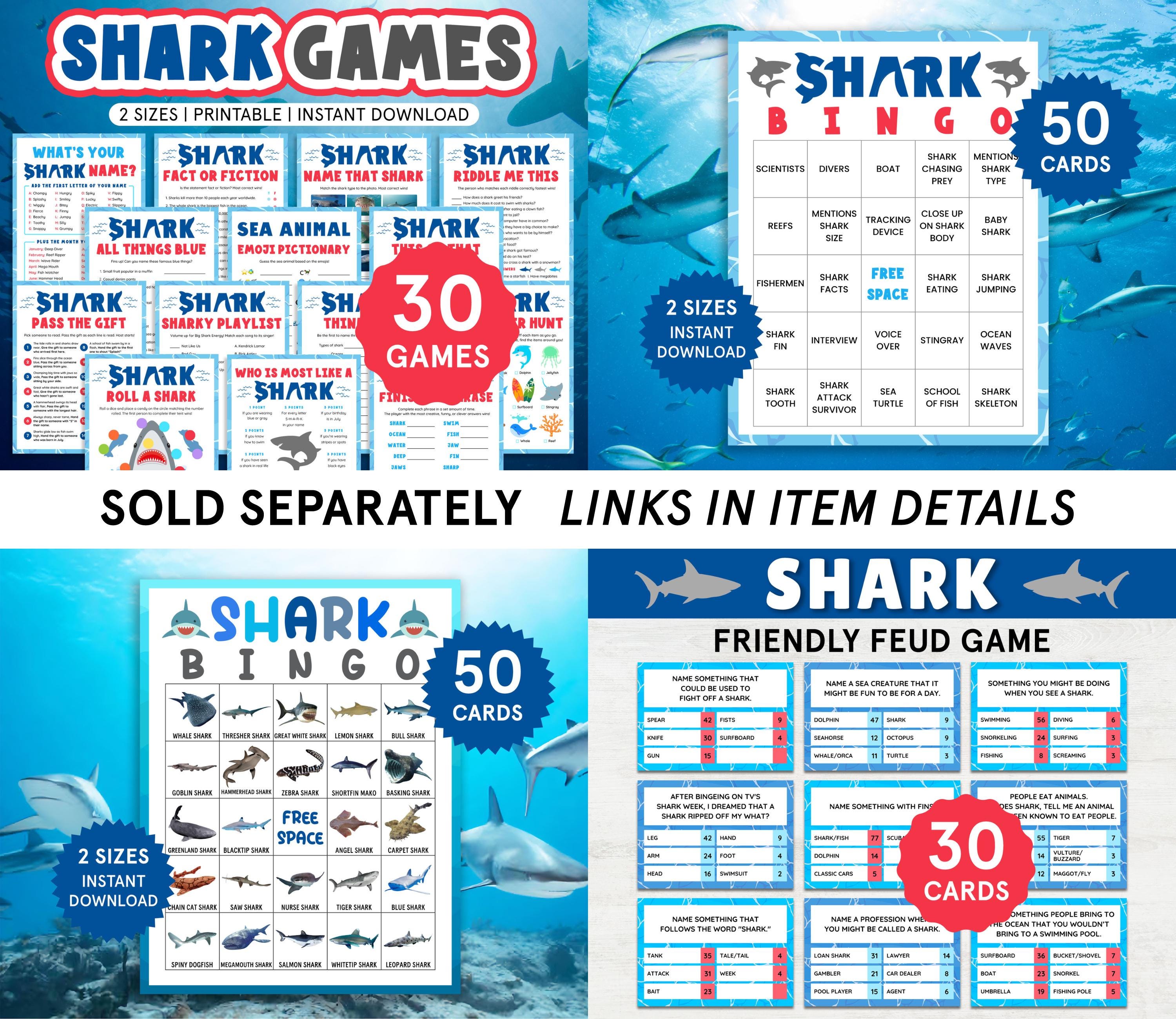 Shark Riddle Game: Shark Week Party Activity (digital Download) - Etsy