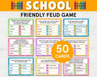 School Friendly Feud Classroom Family Feud Teacher Games School Games Teacher Party Games Classroom Games Teacher Activities Classroom Party