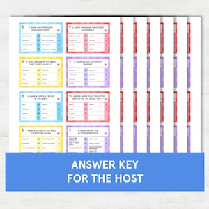 Juegos bíblicos imprimibles para grupos de jóvenes, juegos de iglesia, juegos para grupos de mujeres, juegos de trivia bíblica para niños, rompehielos cristiano imagen 7