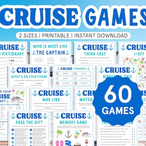 Kreuzfahrt-Spiele Bundle-Kreuzfahrt-Aktivitäten für Kinder Kreuzfahrt-Spiele Spaß Familie Kreuzfahrt-Spiele-Kreuzfahrt-Spiele Printables Kinder-Kreuzfahrt Urlaub Spiele