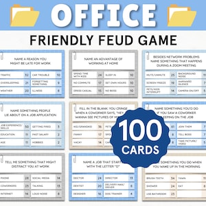 Office Friendly Feud Office Games Printable Office Family Feud Work Party Family Feud Office Icebreaker Office Party Games Team Building