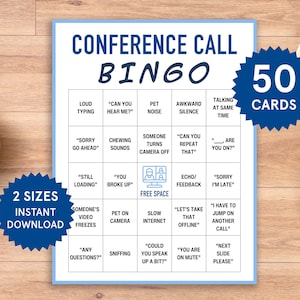 Cartões de jogo de bingo para teleconferência Jogo de bingo para teleconferência Bingo de trabalho Bingo de escritório Jogos de festa para escritório Bingo de chamada de trabalho Cartões de bingo para reunião virtual